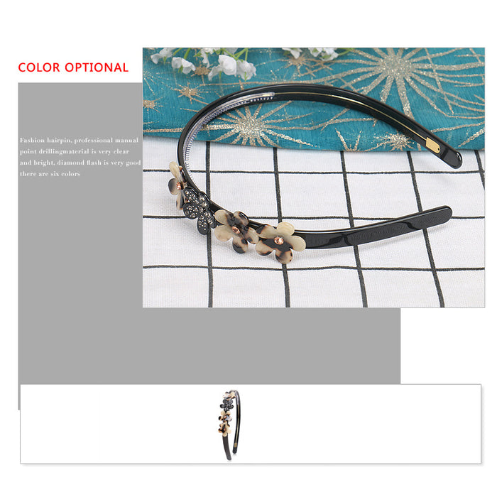Wholesale Headband Acetate Sheet Geometric Flowers JDC-HD-jinhe001