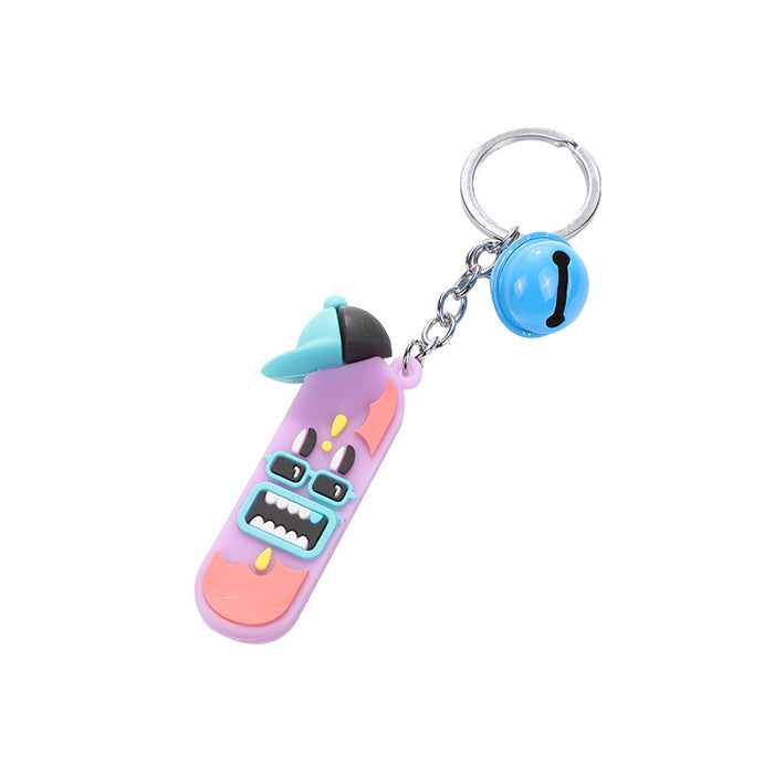 Wholesale cartoon scooter bell pendant keychain JDC-KC-YuHan001