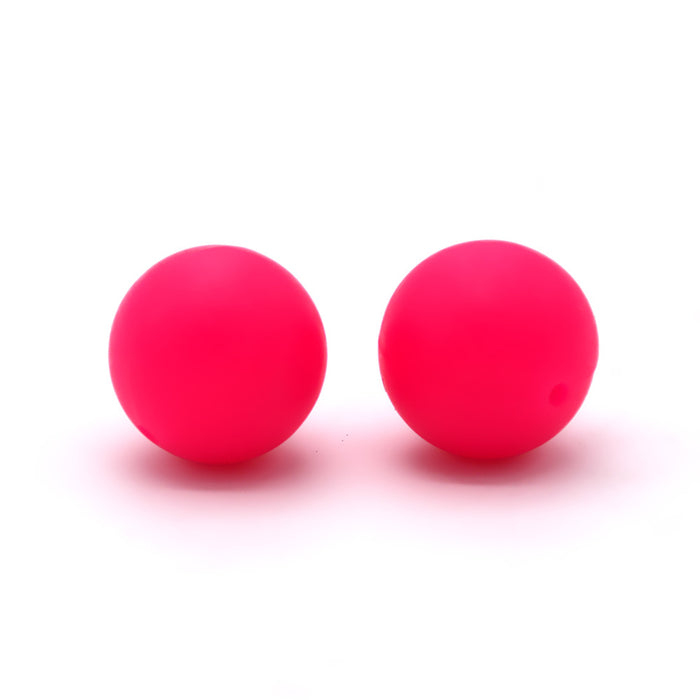Wholesale DIY Silicone Ball Beads 15mm Candy Color Silicone Beads Anti-Drop Chain Accessories MOQ≥100 JDC-DIY-HeS001