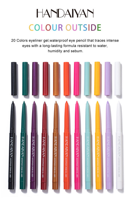 Conjunto de lápices de ojos de color al por mayor de 20 JDC-SH-HDY005