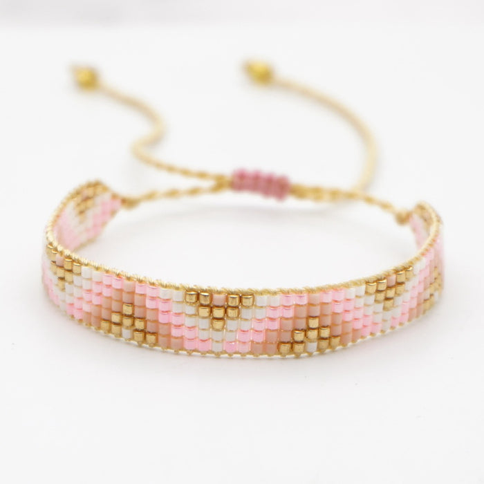 Wholesale Bracelet Rice Beads Bohemian Hand Woven Beads JDC-BT-GBH150