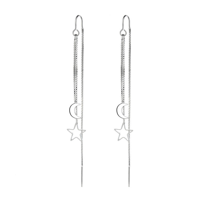 Wholesale Earrings Copper  Star Moon Ear Thread JDC-ES-gumn003