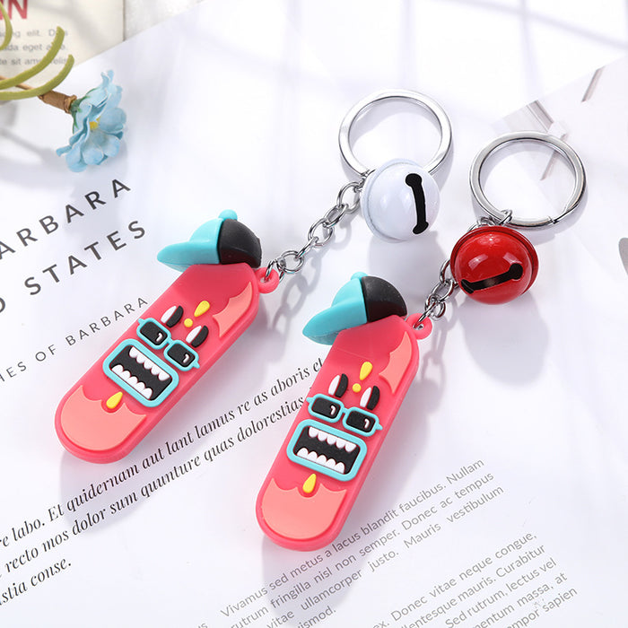 Wholesale cartoon scooter bell pendant keychain JDC-KC-YuHan001
