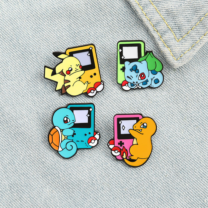 Wholesale cartoon animation character game console shape brooch cute JDC-BC-QiH017
