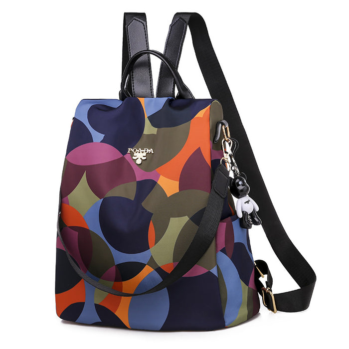 Wholesale backpack nylon large capacity preppy print MOQ≥3 JDC-BP-Chunx001