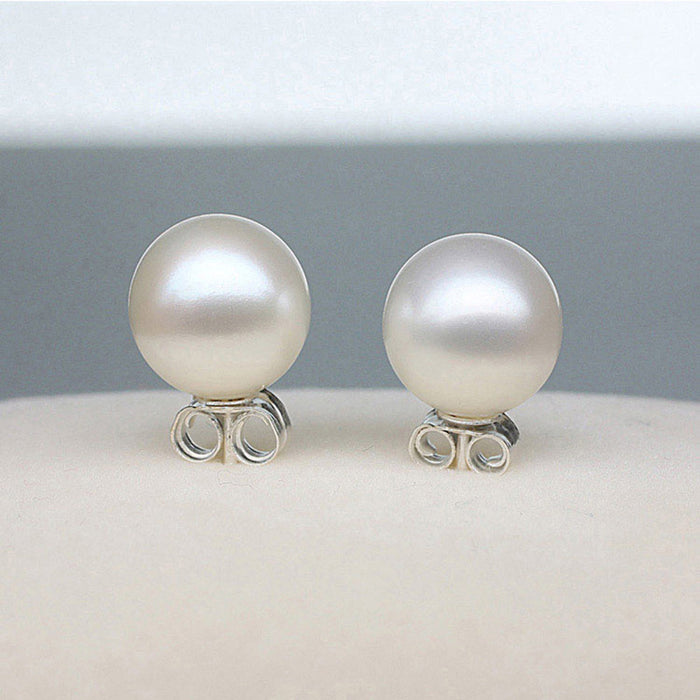 Pendientes de perlas de perlas al por mayor Pendientes de cobre plateados JDC-ES-Weih006