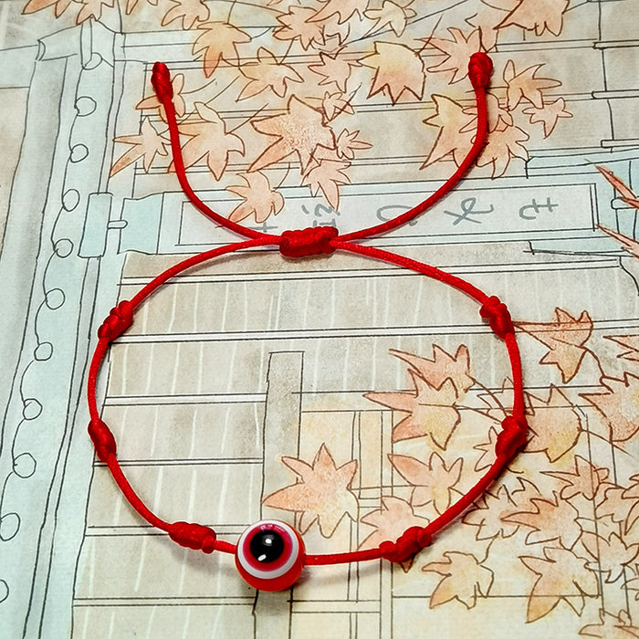 Wholesale Jewelry Woven Turkey Blue Eyes Red String Eye Bracelet Bracelet MOQ≥2 JDC-BT-HaoL010