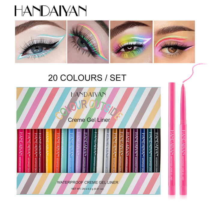 Ensemble de crayons eye-liner couleur en gros de 20 JDC-SH-HDY005