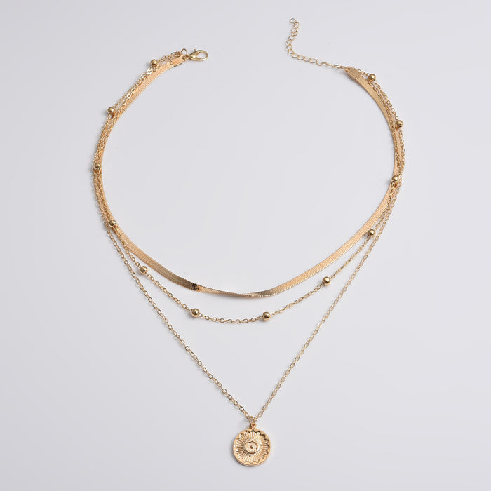 Wholesale Necklace Alloy Lotus Pendant MOQ≥2 JDC-NE-DengC003