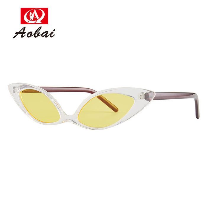 Wholesale Sunglasses PC Futuristic Cat Eye Small Frame JDC-SG-AoB008