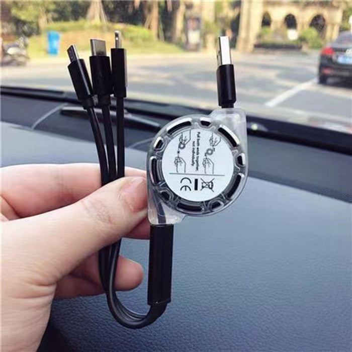 Wholesale Car Accessories 3-in-1 Charge Cable type-c MOQ2 JDC-CA-hyy004
