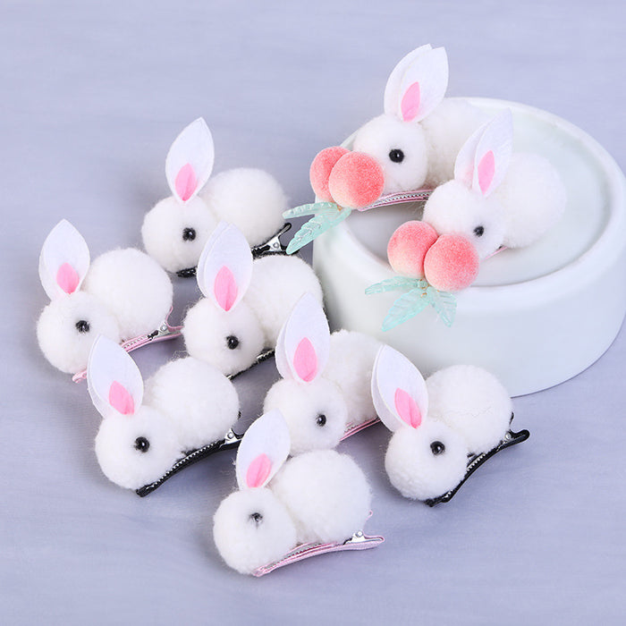 Wholesale Plush Hair Clips Rabbit Children JDC-HC-ZanNiang004