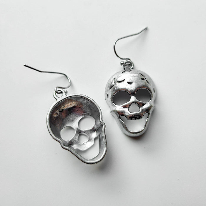 Wholesale Earrings Alloy Dark Retro Distressed Skull MOQ≥2 JDC-ES-Xinai008