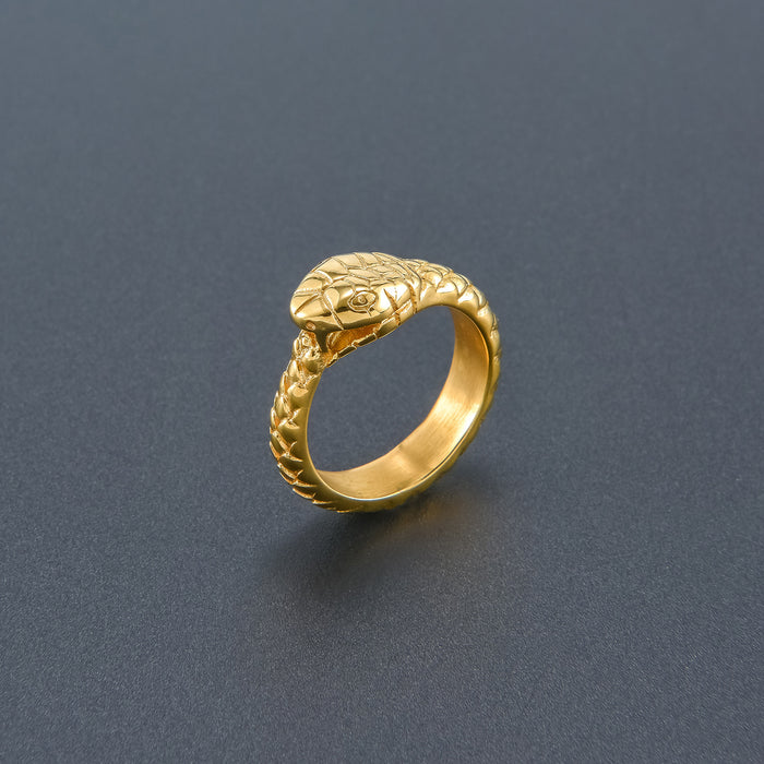 Anillo de titanio para hombres al por mayor anillo de serpiente Vintage JDC-RS-YIS003