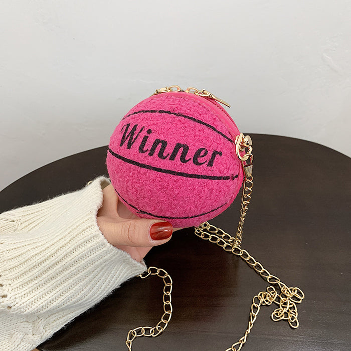 Jewelry WholesaleWholesale plush basketball messenger shoulder bag JDC-SD-WeiS003 Shoulder Bags 伟晟 %variant_option1% %variant_option2% %variant_option3%  Factory Price JoyasDeChina Joyas De China