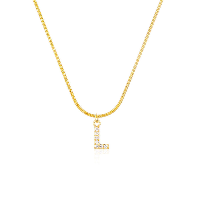Wholesale Necklaces collarbone chain Eco-friendly copper English letters JDC-NE-WuB002