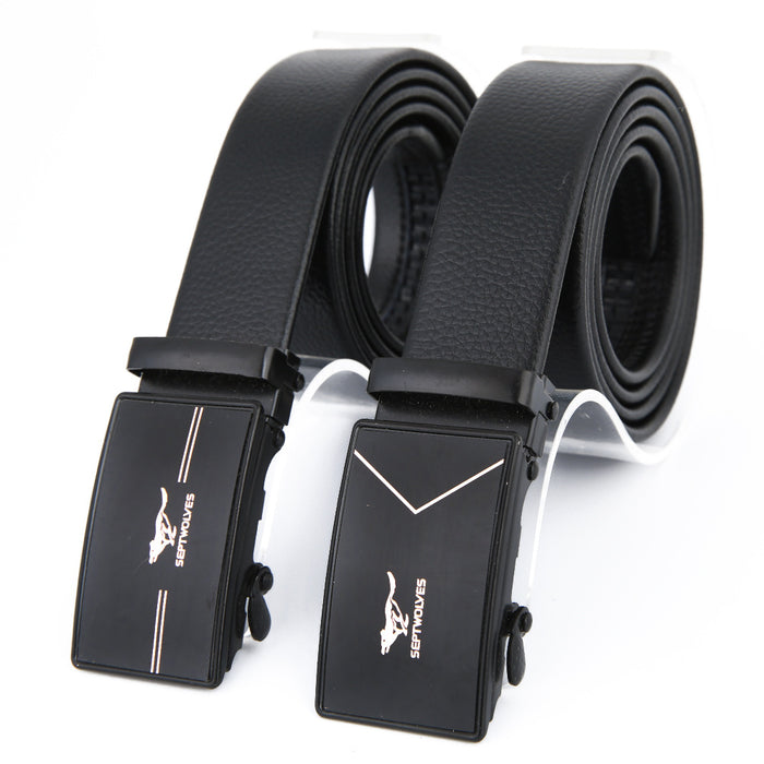 Wholesale PVC Leather Iron Buckle Men's Belt JDC-MB-SenB001