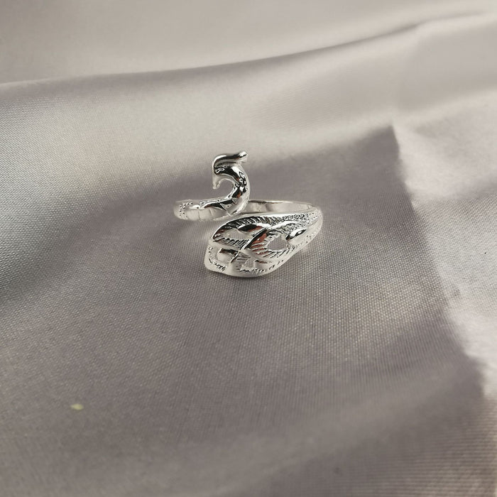 Jewelry WholesaleWholesale three-dimensional peacock Thai silver opening ring JDC-RS-NS005 Rings 尼森 %variant_option1% %variant_option2% %variant_option3%  Factory Price JoyasDeChina Joyas De China