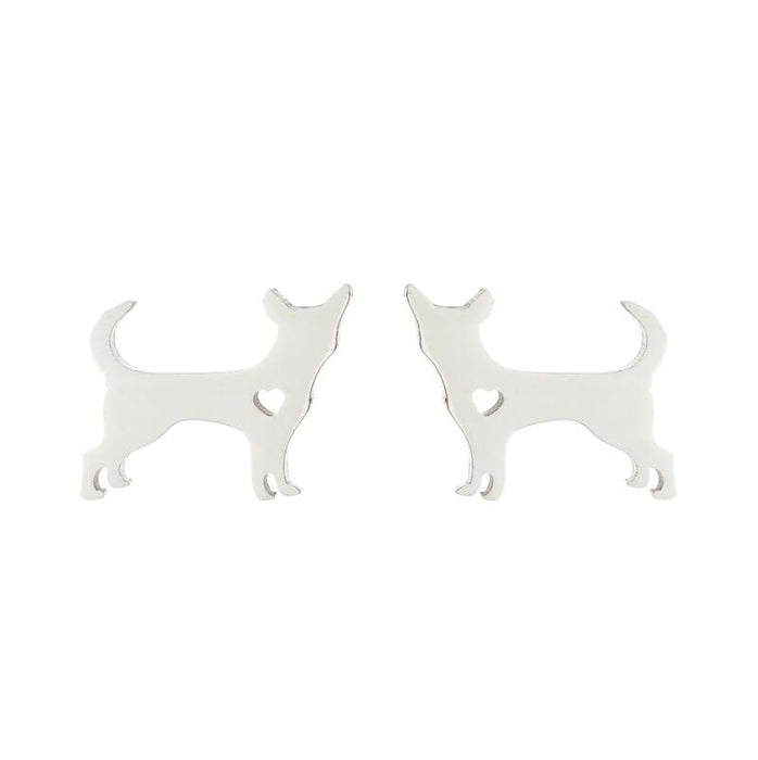 Wholesale Dog Love Stainless Steel Earrings JDC-ES-SS009