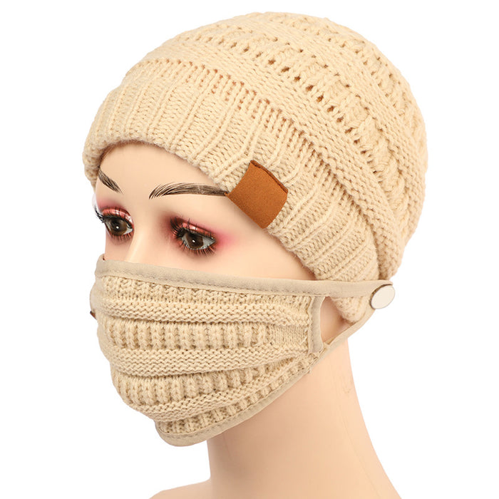 Mandeo de lana al por mayor Conjunción de máscara con máscara caliente de invierno MOQ≥5 JDC-FH-RUIG001