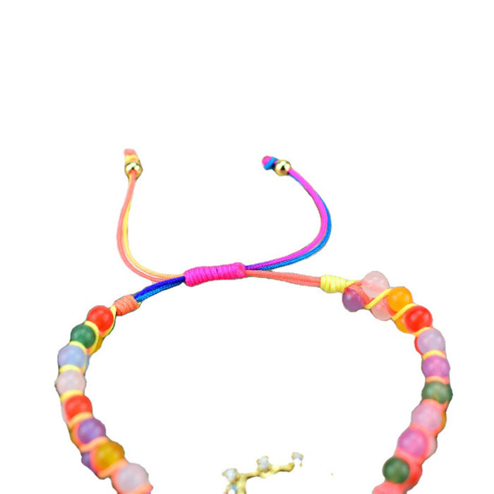 Wholesale Bracelet DIY Hand Woven Colorful Rope Zircon MOQ≥2 JDC-BT-ALD002