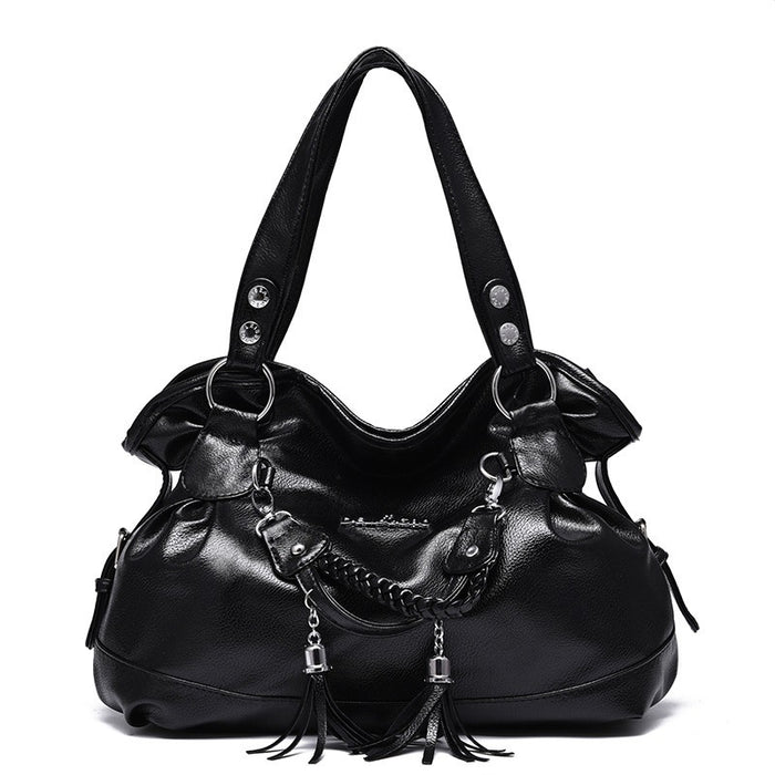 Wholesale Shoulder Bag PU Soft Leather Tassel Large Capacity Diagonal Span JDC-SD-Yiou004