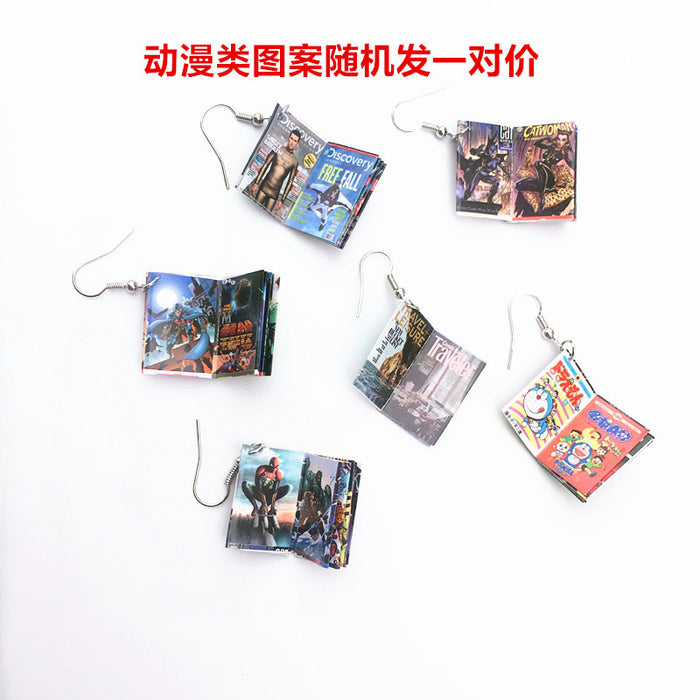Wholesale Earring Paper Cartoon Mini Book JDC-ES-ChTeng021