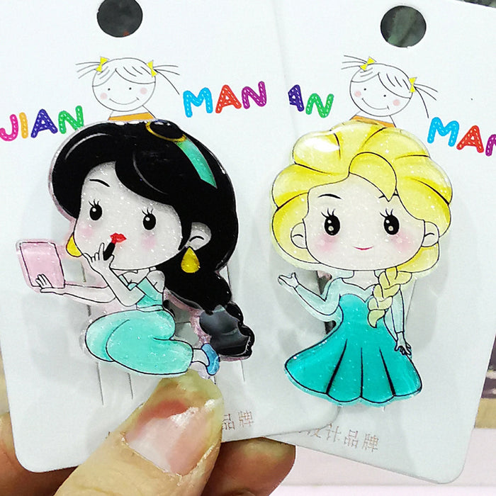 Wholesale children baby Q version princess queen jewelry pressed duck clip 10pcs JDC-HC-Jianman002