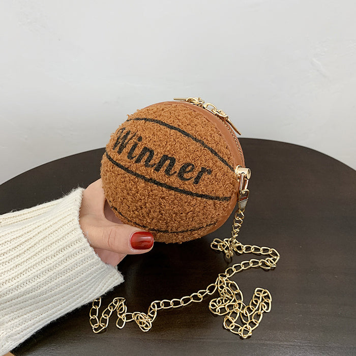 Jewelry WholesaleWholesale plush basketball messenger shoulder bag JDC-SD-WeiS003 Shoulder Bags 伟晟 %variant_option1% %variant_option2% %variant_option3%  Factory Price JoyasDeChina Joyas De China