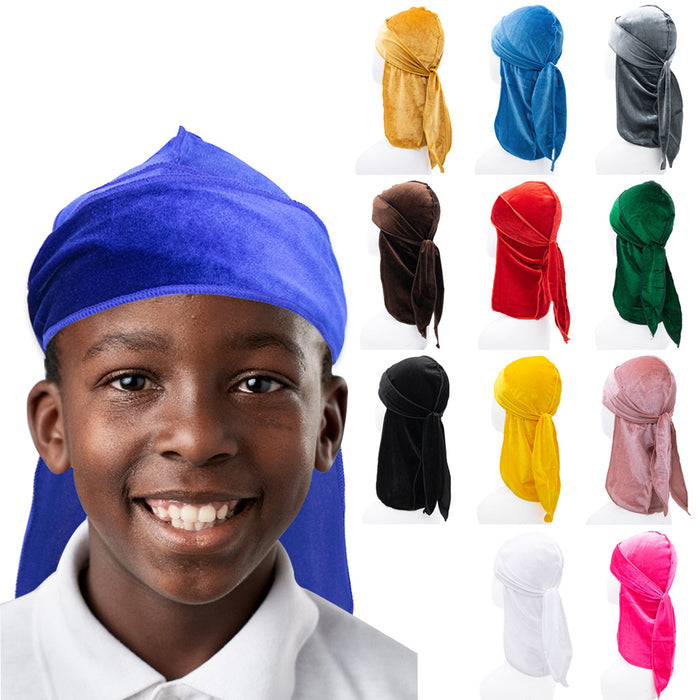 Wholesale top kids velvet long tail pirate hat JDC-FH-DCai005