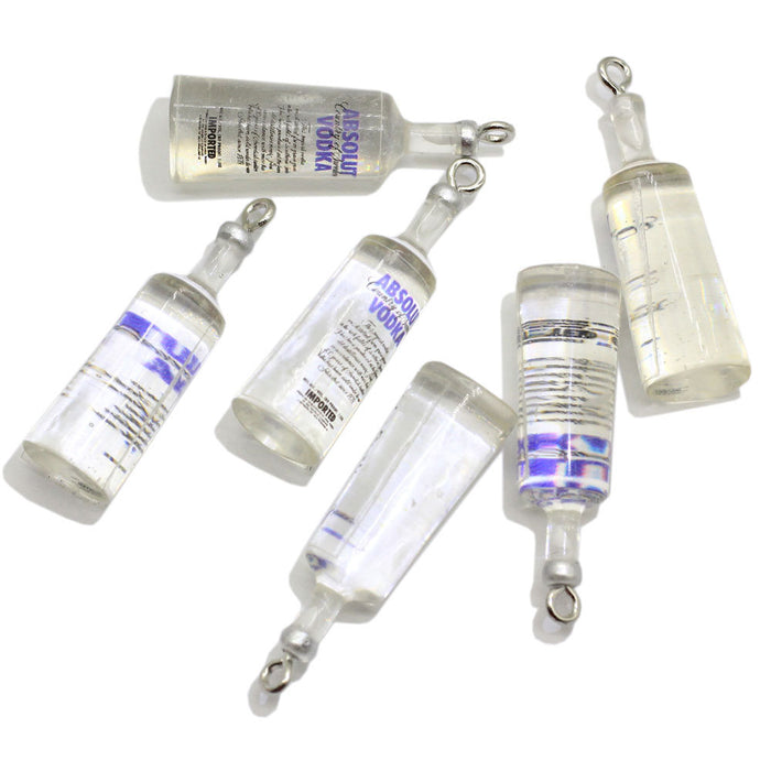 Wholesale Bulk Keychains Resin Imitation Bottle Wine Bottle DIY 10pcs JDC-KC-SuoL002