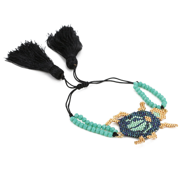Wholesale Miyuki Rice Beads Woven Pure Handmade Beaded Kiss Letter Bracelet Set JDC-BT-GBH101