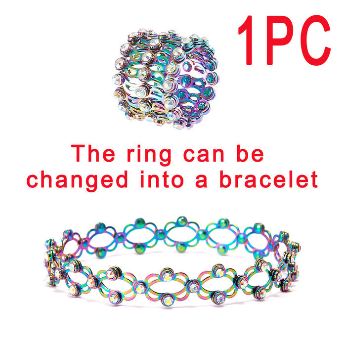 Wholesale Retractable Transformable Copper Bracelet Ring JDC-RS-YinH002