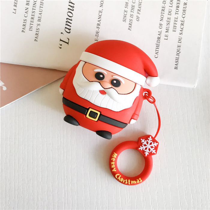 Wholesale Airpods1/2 Headphone Case Silicone Christmas Santa Claus Deer MOQ≥2 JDC-EPC-ATSR005