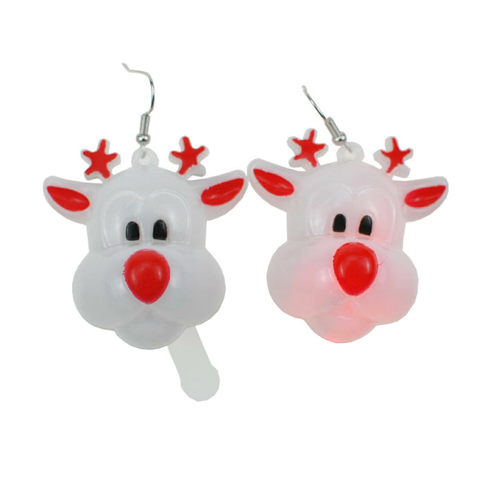 Wholesale Earrings Plastic Christmas Party LED Lights Glow JDC-ES-HSA001