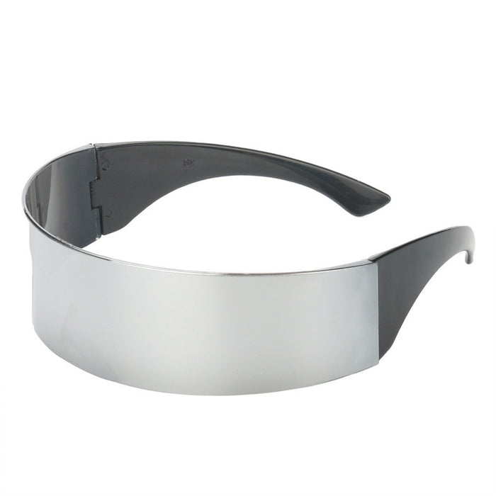 Wholesale Resin Lens Futuristic Tech Sense One Piece Sunglasses JDC-SG-PLS084