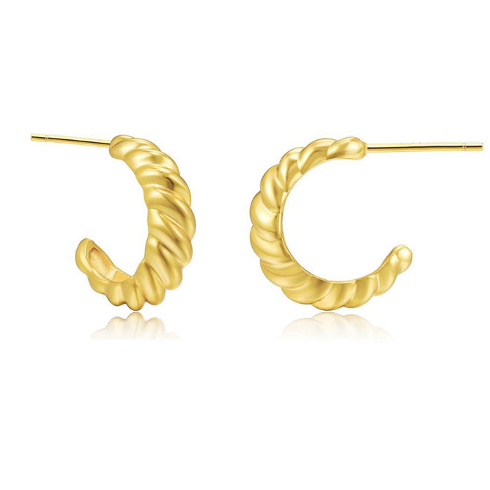 Wholesale C-Shaped Twist Earrings Personalized Design Sense JDC-ES-WB028