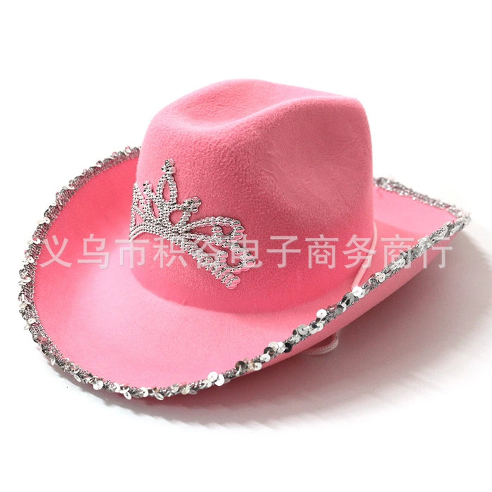 Sombrero colorido de vaquero occidental al por mayor MOQ≥3 JDC-FH-JGU001