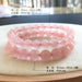 Jewelry WholesaleWholesale Natural Hibiscus Pink Crystal Bracelet Ball Beads Single Circle Bracelet JDC-BT-BaiM007 Bracelet 百慕 %variant_option1% %variant_option2% %variant_option3%  Factory Price JoyasDeChina Joyas De China