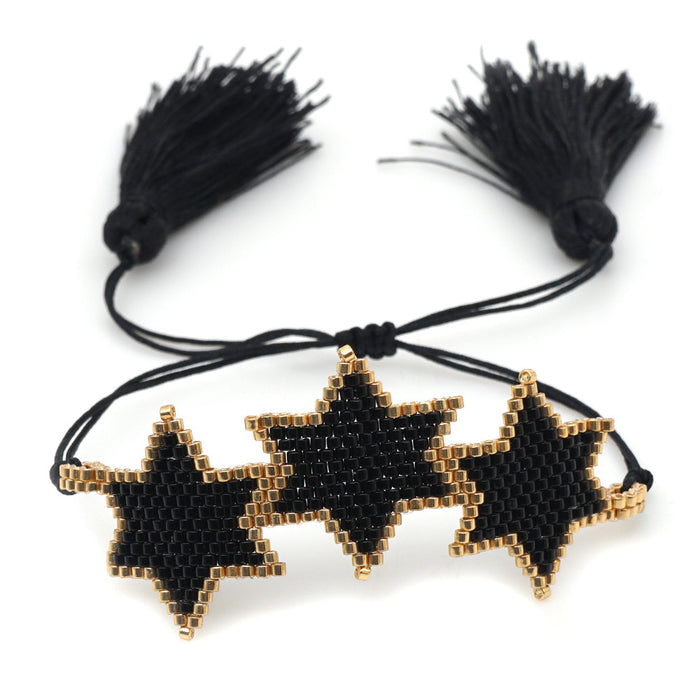 Wholesale Boho Miyuki Rice Bead Bracelet Set Pentagram JDC-BT-GBH104