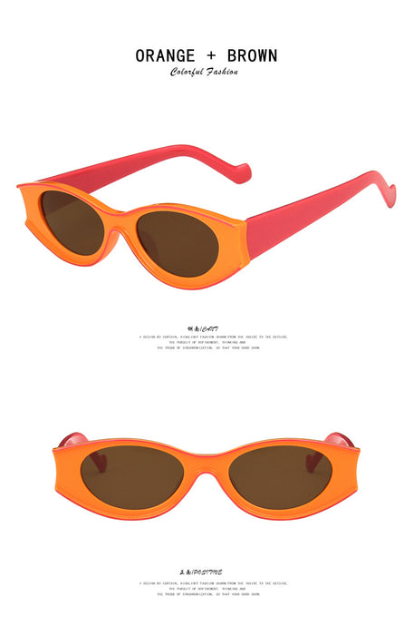 Wholesale Concave Contrast Sunglasses Oval JDC-SG-KD158