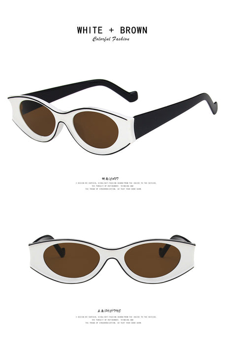 Wholesale Concave Contrast Sunglasses Oval JDC-SG-KD158