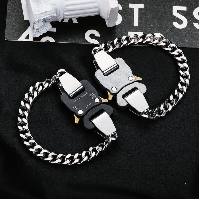Wholesale Bracelet Alloy Hip Hop Thick Chain Metal Lock Motorcycle Style JDC-BT-DaW005
