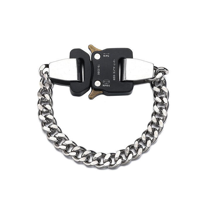 Wholesale Bracelet Alloy Hip Hop Thick Chain Metal Lock Motorcycle Style JDC-BT-DaW005