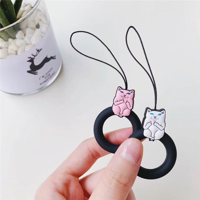 Wholesale Airpods1/2 Headphone Shell Silicone Cute Stereo Middle Finger Cat MOQ≥2 JDC-EPC-ATSR002