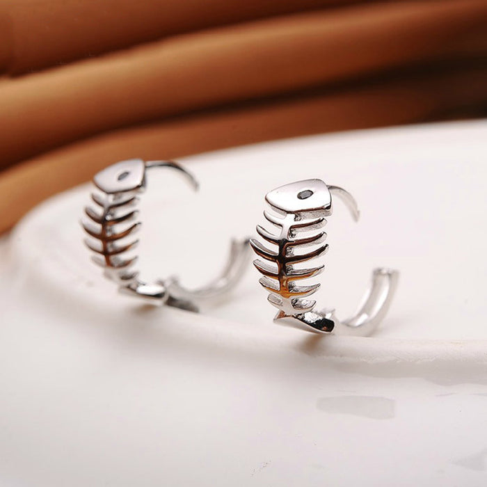 Wholesale Earrings Copper Cute Fishbone Earrings JDC-ES-WeiH025