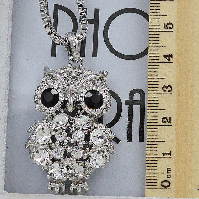 Jewelry WholesaleWholesale owl crystal full diamond dress necklace JDC-NE-YouH002 Necklaces 优鸿 %variant_option1% %variant_option2% %variant_option3%  Factory Price JoyasDeChina Joyas De China