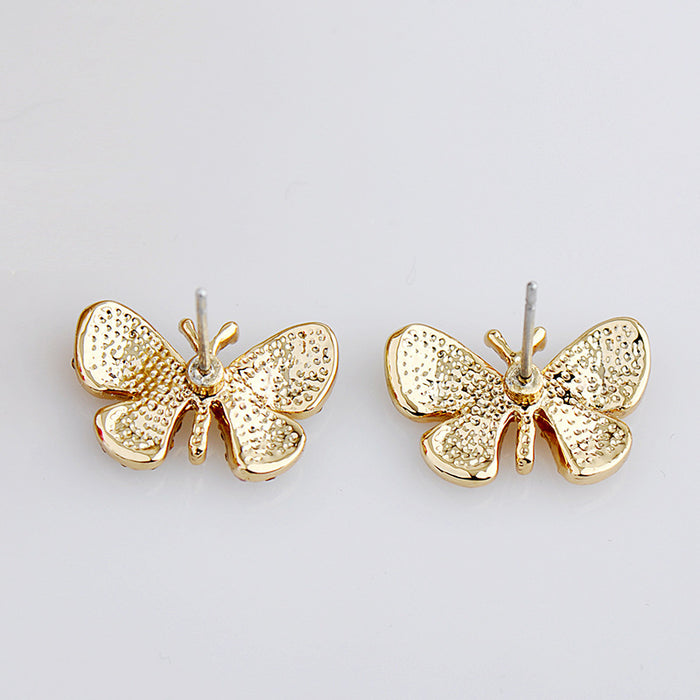 Wholesale Crystal Butterfly Alloy Earrings JDC-ES-Yinx032