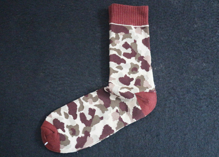 Wholesale Sock Cotton Mid Cylinder Breathable Sweat Absorption Camouflage JDC-SK-YiYan028