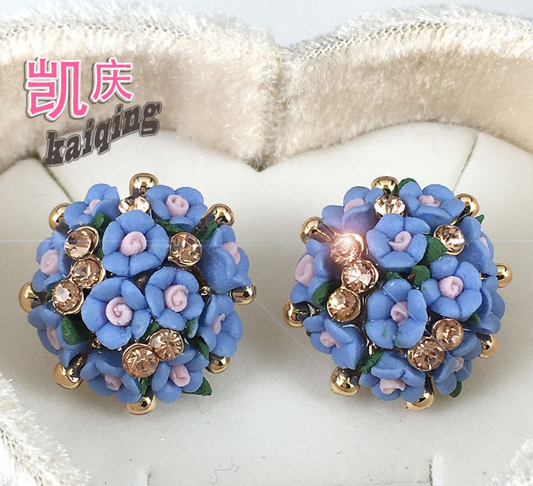 Jewelry WholesaleWholesale rose flower stud earrings JDC-ES-KaiQ030 Earrings 凯庆 %variant_option1% %variant_option2% %variant_option3%  Factory Price JoyasDeChina Joyas De China